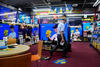 Baseball playing on TVs in an electronics store in Japan