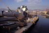 The Guggenheim Museum in Bilbao, Spain, under construction