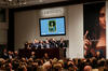 The auction of Leonardo da Vinci’s Salvator Mundi at Christie’s in 1997.